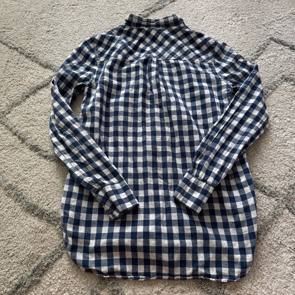 J Crew and The Limited button front checker gingham shirts blue white green XS - Picture 6 of 12